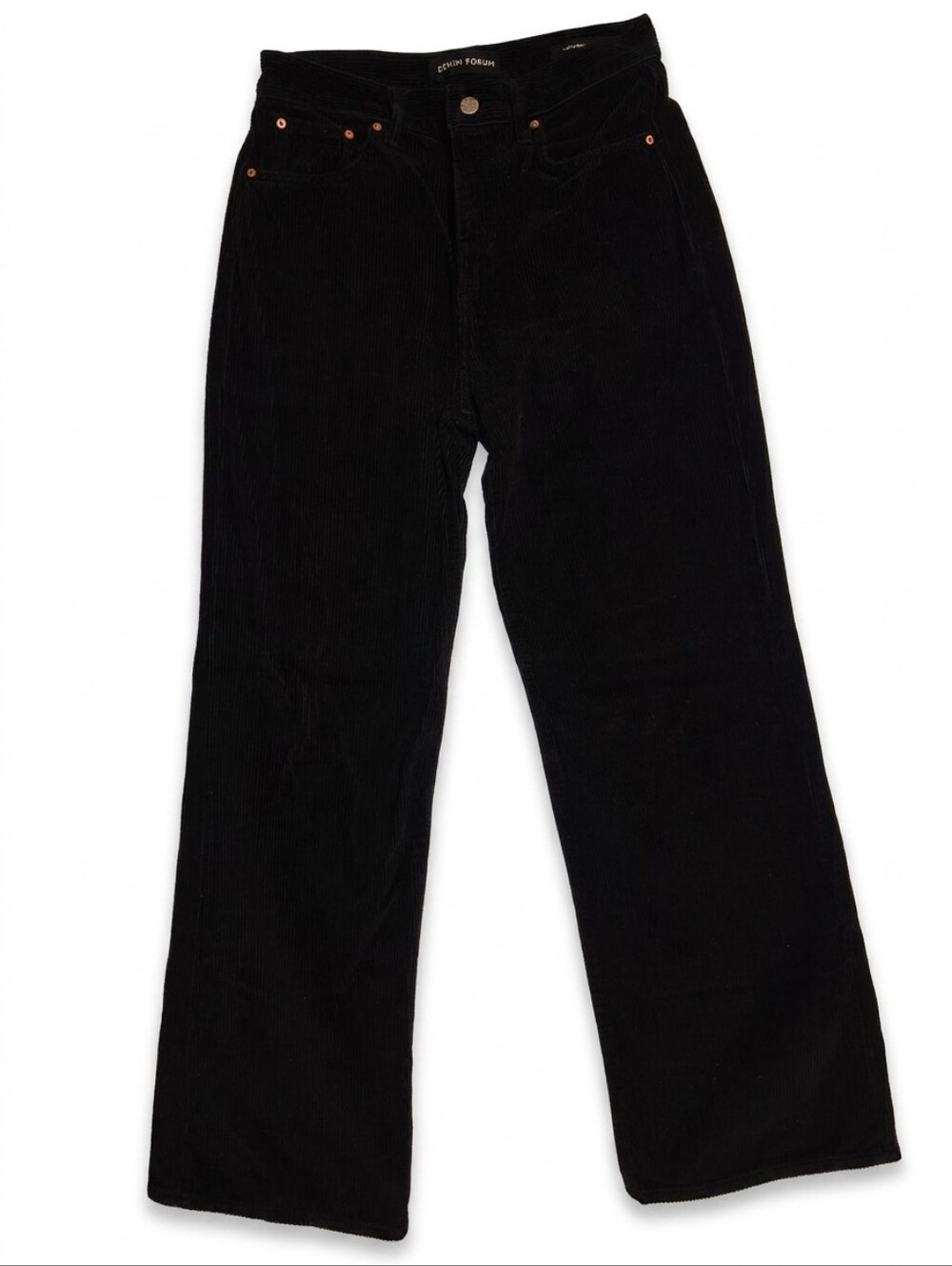 Aritzia Denim Forum Farrah High-Rise Wide Black Corduroy Pants